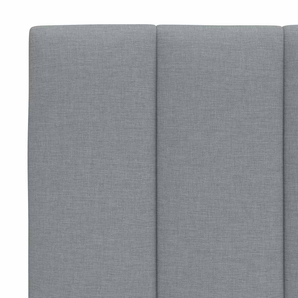 vidaXL Lit avec matelas "Hanko" gris clair 100x200 cm tissu