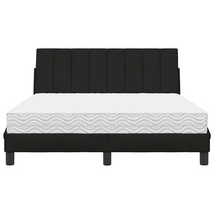 vidaXL Lit avec matelas « Hanko » Noir 120 x 200 cm Tissu