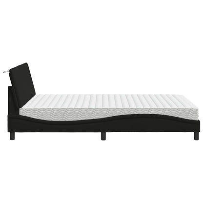 vidaXL Lit avec matelas « Hanko » Noir 120 x 200 cm Tissu