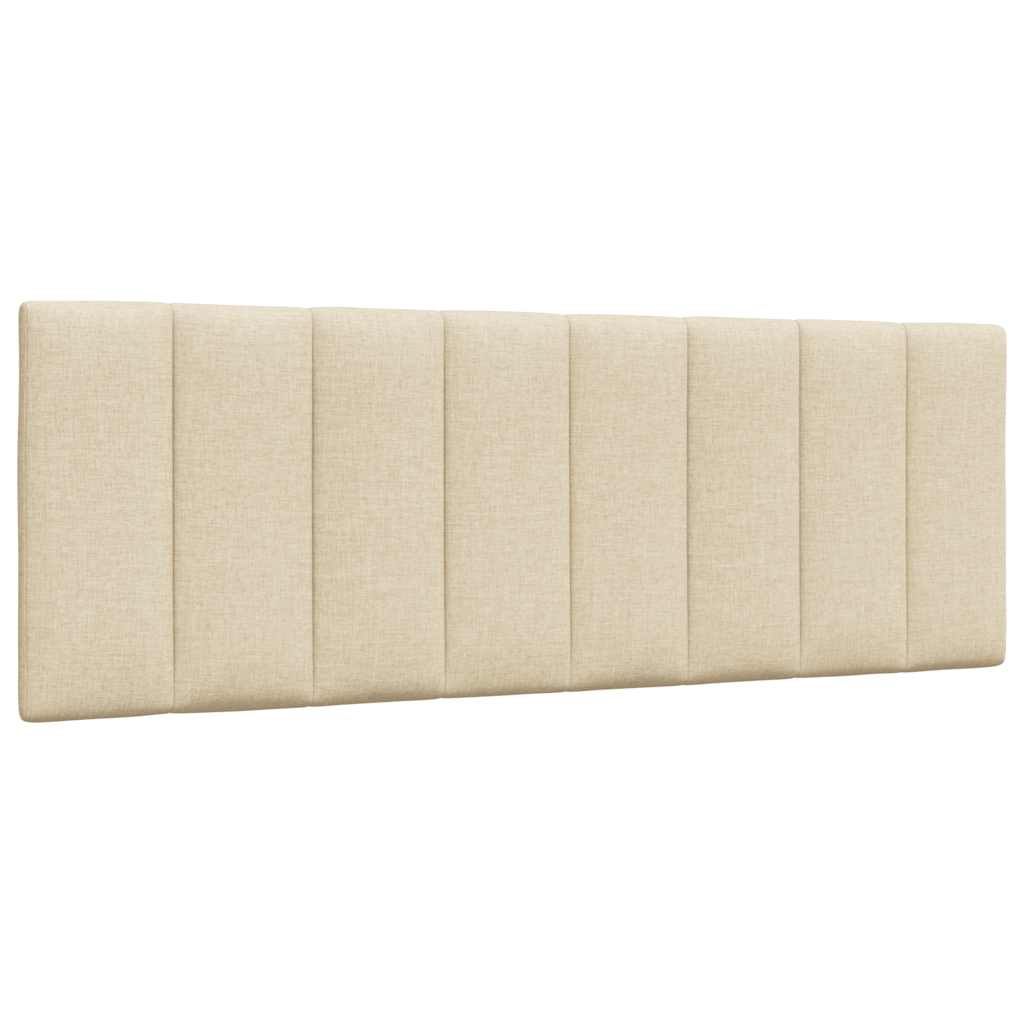 vidaXL Bett mit Matratze "Hanko" Creme 120x200 cm Stoff
