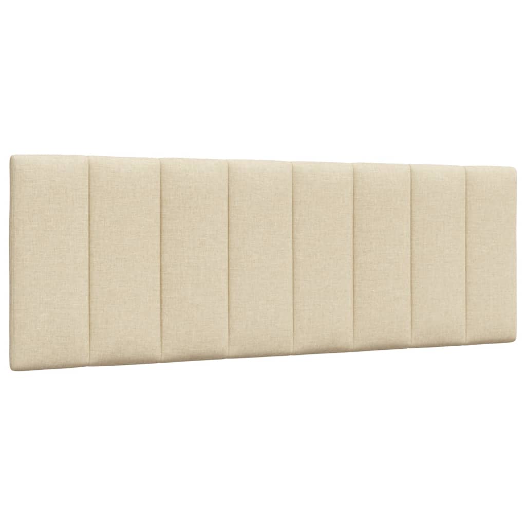 vidaXL Bett mit Matratze "Hanko" Creme 140x190 cm Stoff