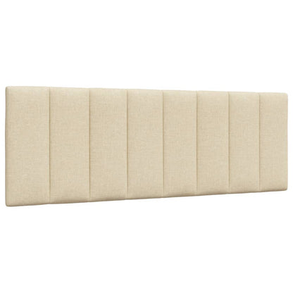 vidaXL Bett mit Matratze "Hanko" Creme 140x190 cm Stoff