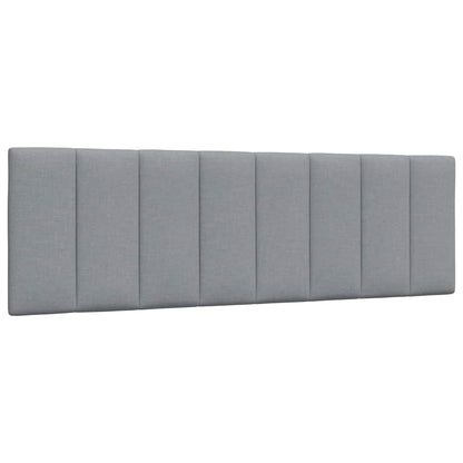 vidaXL Lit avec matelas "Hanko" gris clair 160x200 cm tissu