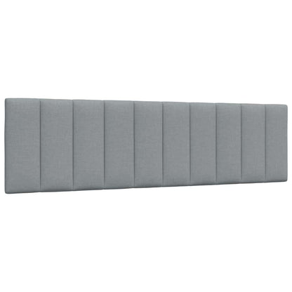 vidaXL Lit avec matelas "Hanko" gris clair 180x200 cm tissu