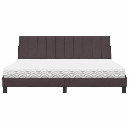 vidaXL Bett mit Matratze "Hanko" Dunkelbraun 180x200 cm Stoff