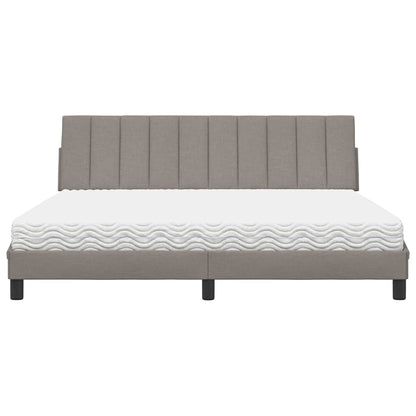 vidaXL Bett mit Matratze "Hanko" Taupe 180x200 cm Stoff