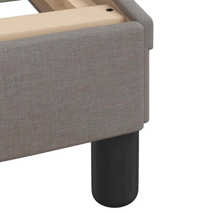 vidaXL Bett mit Matratze "Hanko" Taupe 180x200 cm Stoff