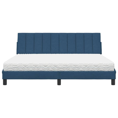 vidaXL Lit avec matelas "Hanko" bleu 180x200 cm Tissu