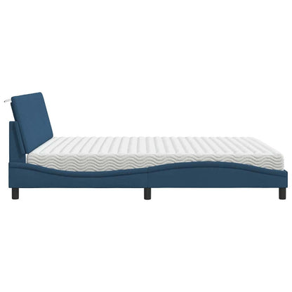 vidaXL Lit avec matelas "Hanko" bleu 180x200 cm Tissu