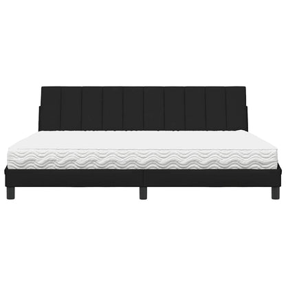 vidaXL Bett mit Matratze "Hanko" Schwarz 200x200 cm Stoff