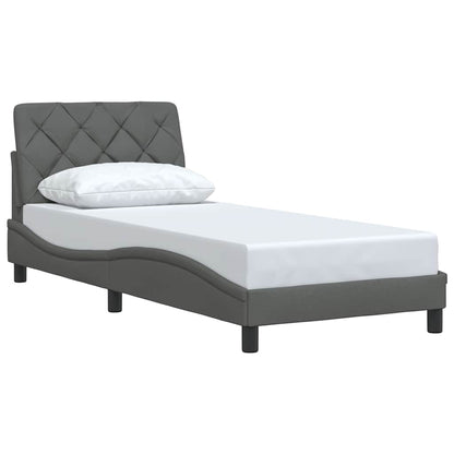 vidaXL Cadre de lit sans matelas Gris foncé 80x200 cm Tissu