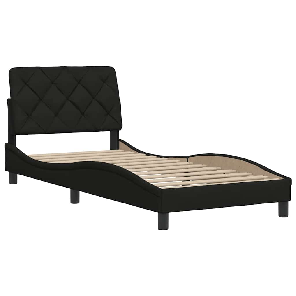 vidaXL Bettgestell ohne Matratze Schwarz 80x200 cm Stoff