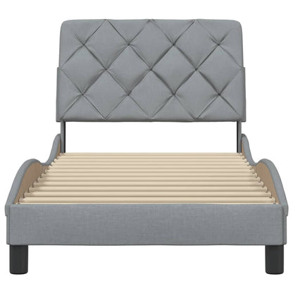 vidaXL Cadre de lit sans matelas Gris clair 90x190 cm Tissu