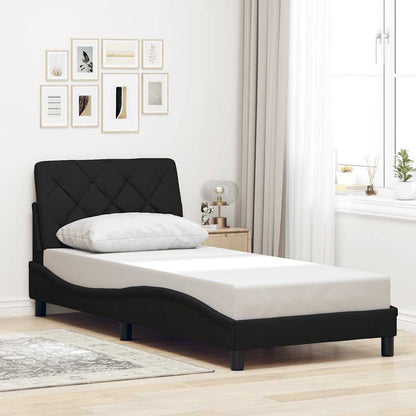 vidaXL Bettgestell ohne Matratze Schwarz 90x190 cm Stoff