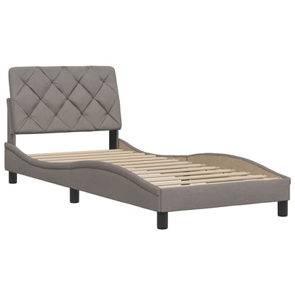 vidaXL Cadre de lit sans matelas taupe 90x200 cm tissu