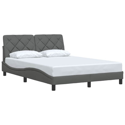 vidaXL Bettgestell ohne Matratze Dunkelgrau 140x190 cm Stoff