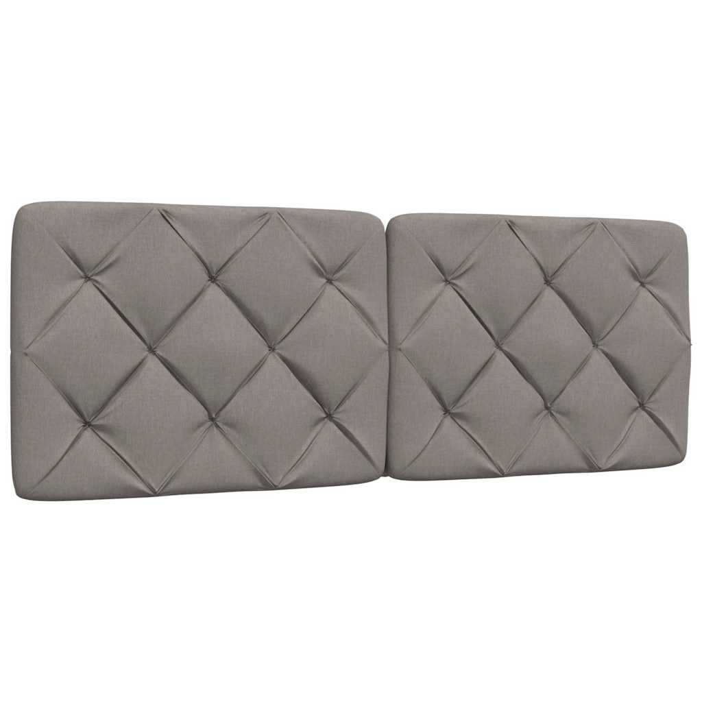 vidaXL Bettgestell ohne Matratze Taupe 140x190 cm Stoff