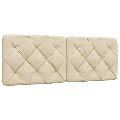vidaXL Bettgestell ohne Matratze Creme 140x190 cm Stoff