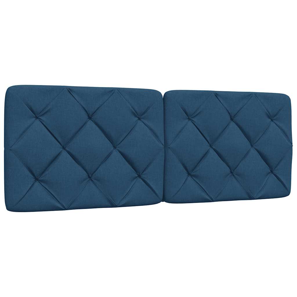 vidaXL Bettgestell ohne Matratze Blau 140x190 cm Stoff