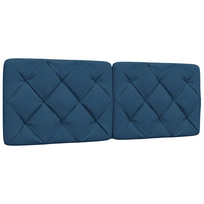 vidaXL Bettgestell ohne Matratze Blau 140x190 cm Stoff