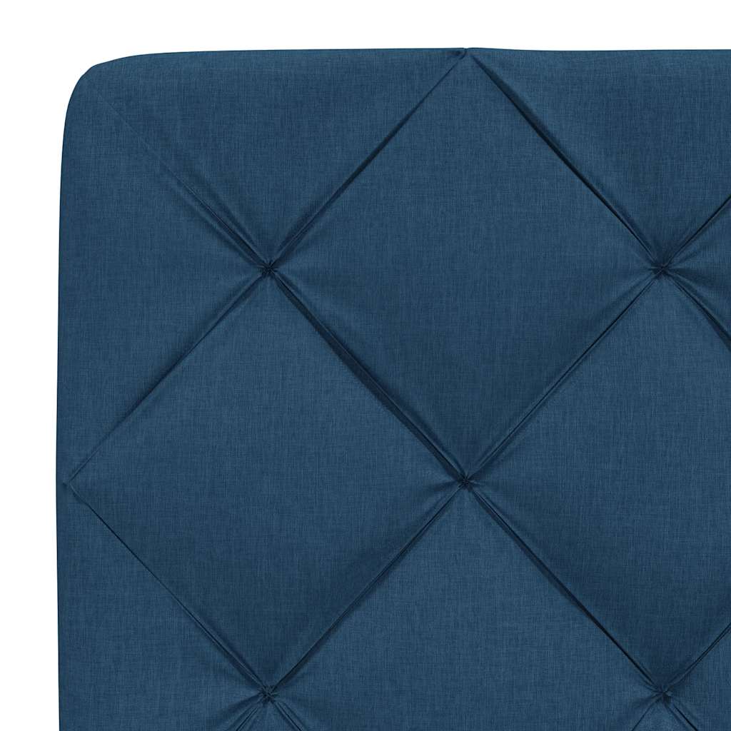 vidaXL Bettgestell ohne Matratze Blau 140x190 cm Stoff
