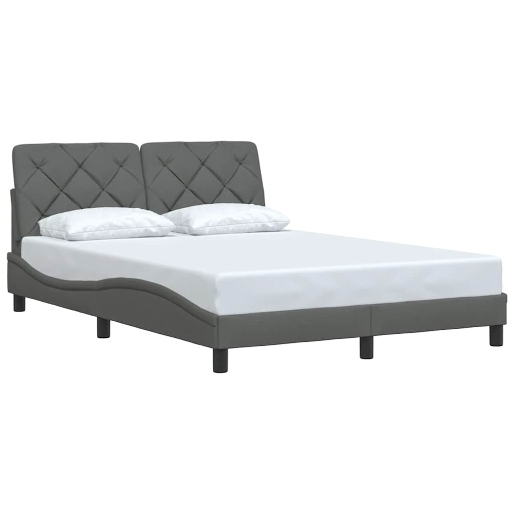 vidaXL Bettgestell ohne Matratze Dunkelgrau 140x200 cm Stoff