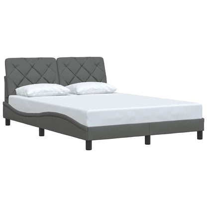 vidaXL Bettgestell ohne Matratze Dunkelgrau 140x200 cm Stoff