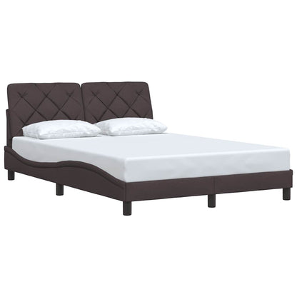 vidaXL Cadre de lit sans matelas Marron foncé 140x200 cm Tissu