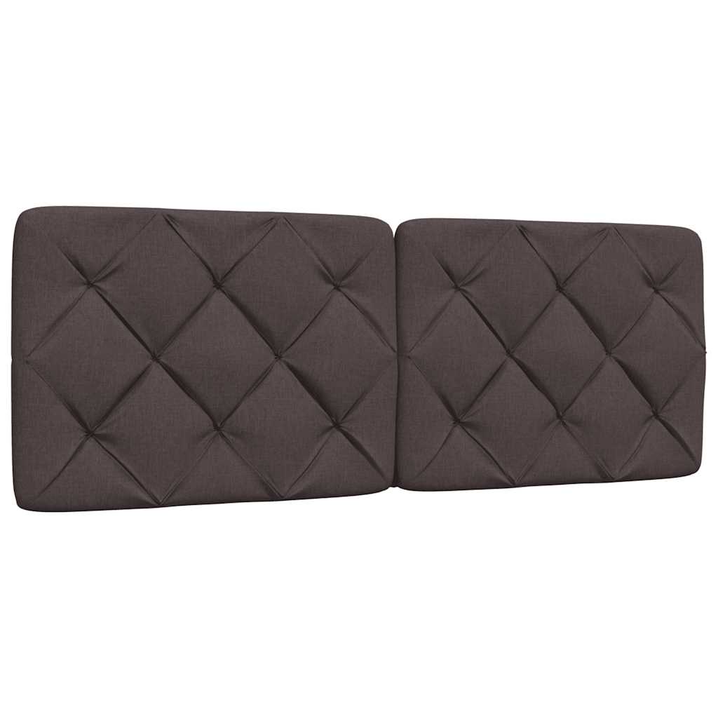 vidaXL Cadre de lit sans matelas Marron foncé 140x200 cm Tissu
