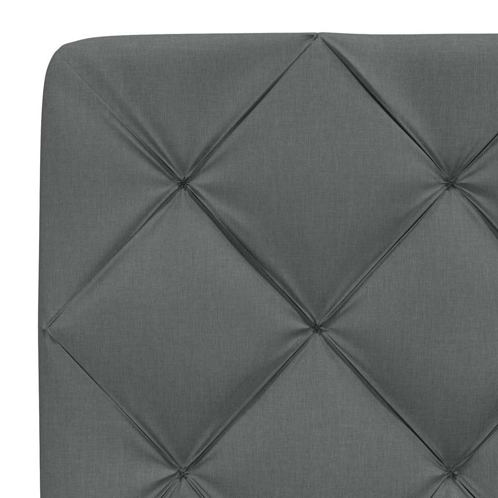 vidaXL Bettgestell ohne Matratze Dunkelgrau 160x200 cm Stoff