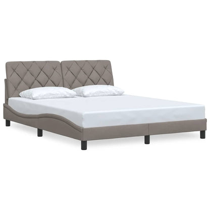 vidaXL Cadre de lit sans matelas Taupe 160x200 cm Tissu