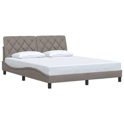 vidaXL Cadre de lit sans matelas Taupe 160x200 cm Tissu