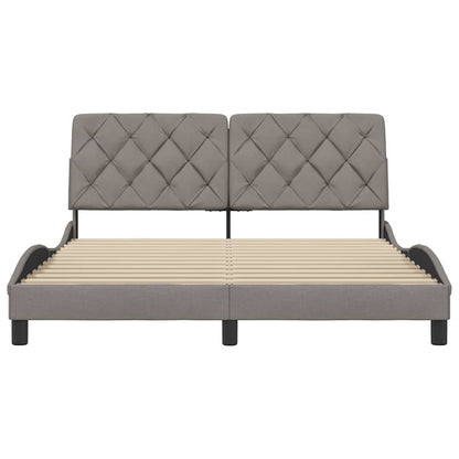 vidaXL Cadre de lit sans matelas Taupe 160x200 cm Tissu