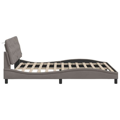 vidaXL Cadre de lit sans matelas Taupe 160x200 cm Tissu