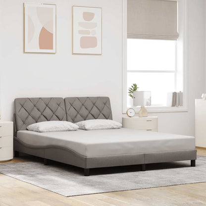 vidaXL Cadre de lit sans matelas Taupe 160x200 cm Tissu