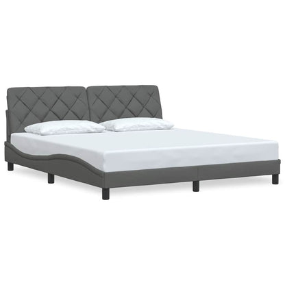 vidaXL Bettgestell ohne Matratze Dunkelgrau 180x200 cm Stoff