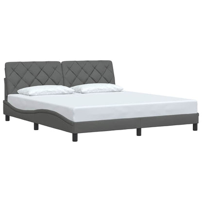 vidaXL Bettgestell ohne Matratze Dunkelgrau 180x200 cm Stoff