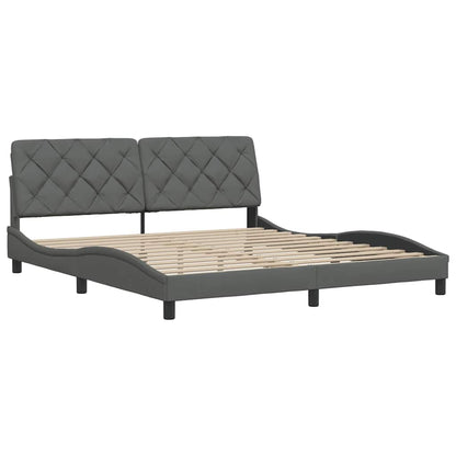 vidaXL Bettgestell ohne Matratze Dunkelgrau 180x200 cm Stoff