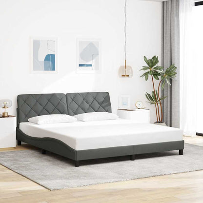 vidaXL Bettgestell ohne Matratze Dunkelgrau 180x200 cm Stoff