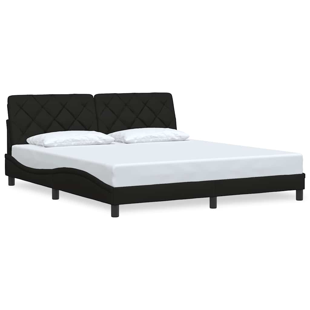 vidaXL Bettgestell ohne Matratze Schwarz 180x200 cm Stoff