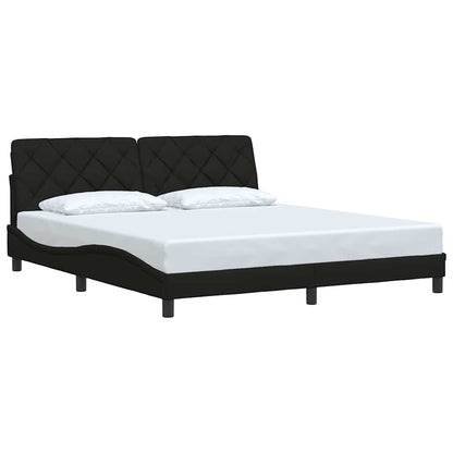 vidaXL Bettgestell ohne Matratze Schwarz 180x200 cm Stoff