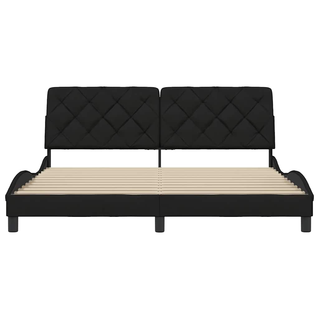 vidaXL Bettgestell ohne Matratze Schwarz 180x200 cm Stoff