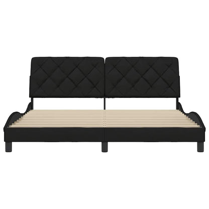 vidaXL Bettgestell ohne Matratze Schwarz 180x200 cm Stoff