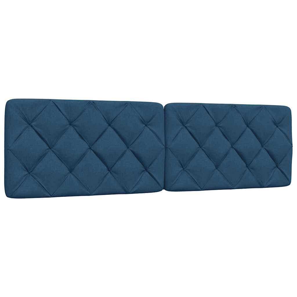 vidaXL Bettgestell ohne Matratze Blau 180x200 cm Stoff