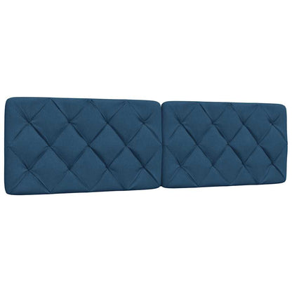 vidaXL Bettgestell ohne Matratze Blau 180x200 cm Stoff