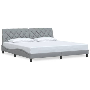 vidaXL Bettgestell ohne Matratze Hellgrau 200x200 cm Stoff