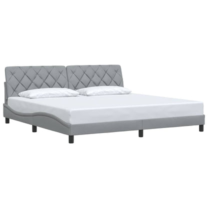 vidaXL Bettgestell ohne Matratze Hellgrau 200x200 cm Stoff