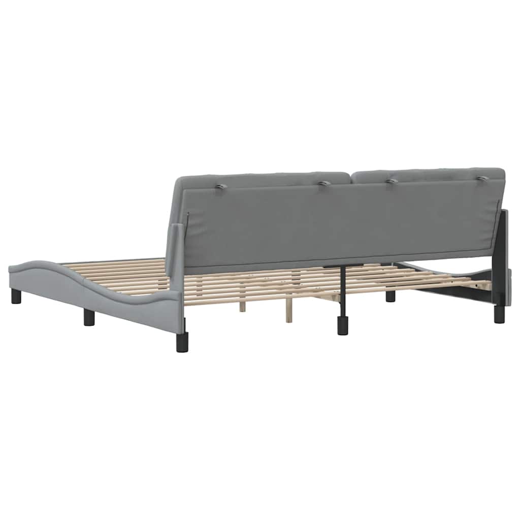 vidaXL Bettgestell ohne Matratze Hellgrau 200x200 cm Stoff