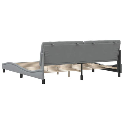 vidaXL Bettgestell ohne Matratze Hellgrau 200x200 cm Stoff