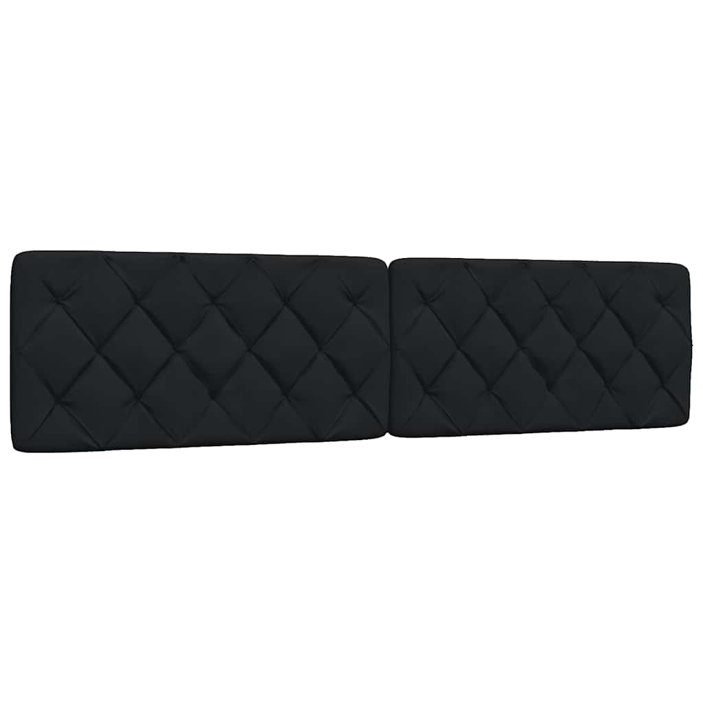 vidaXL Cadre de lit sans matelas Tissu Noir 200x200 cm